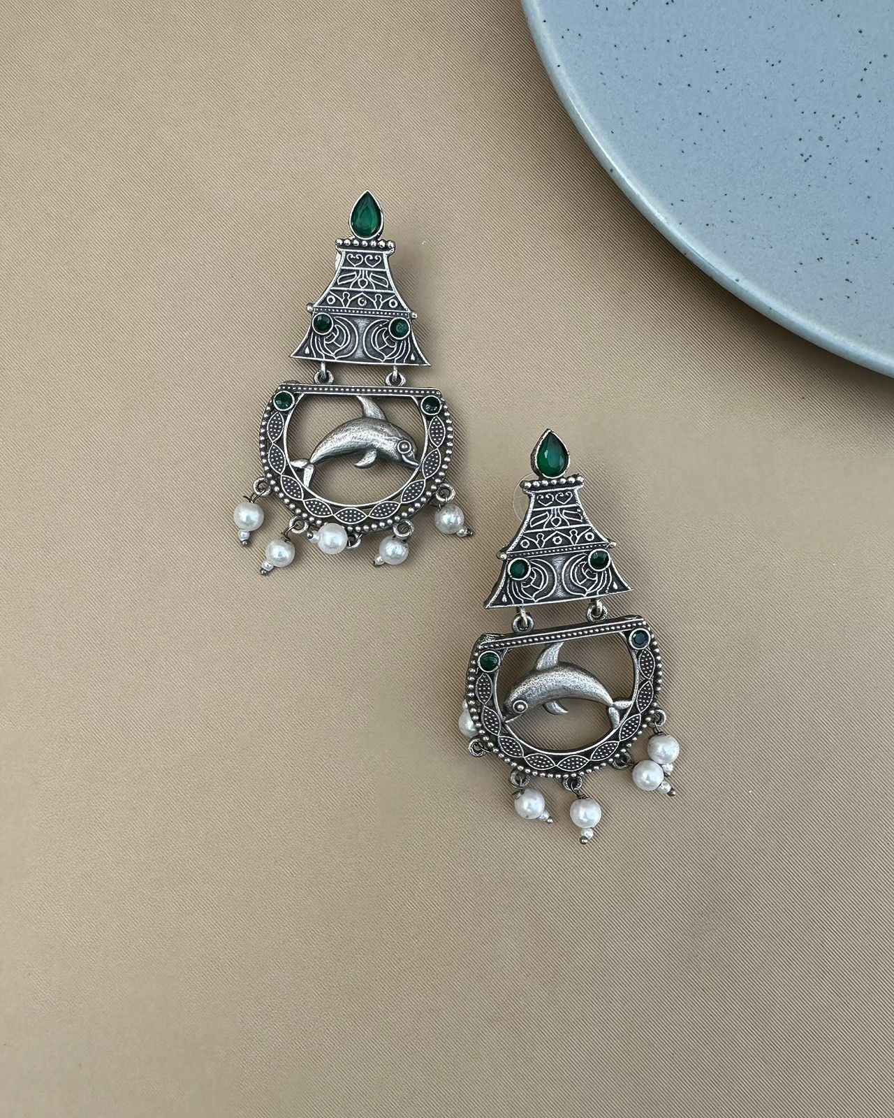 Aislin Earrings Green