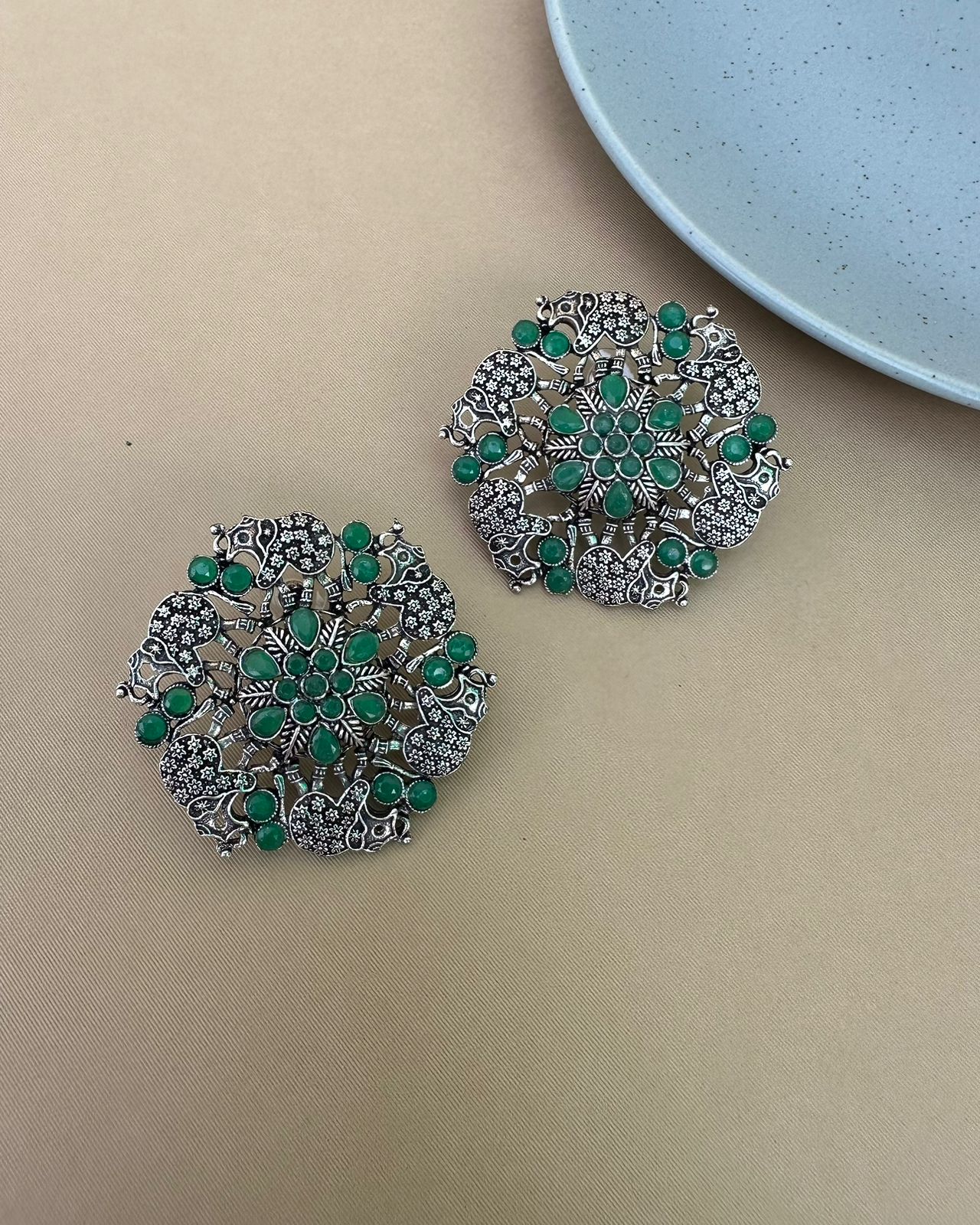 Ashley Earrings Green