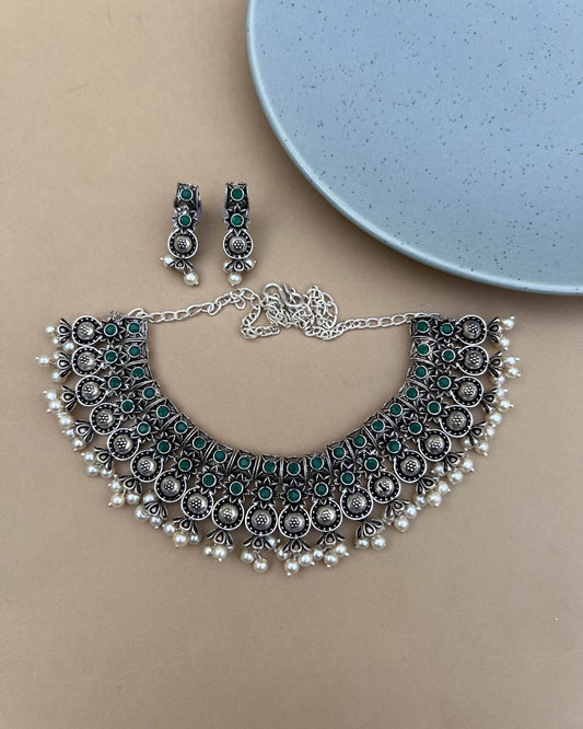 Valentina Necklace Set Green