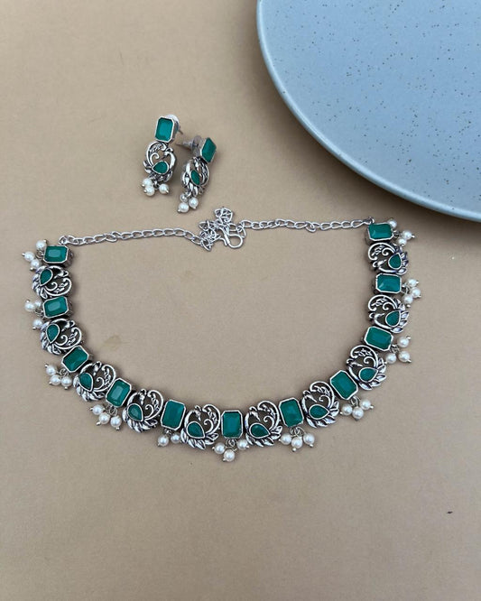 Camila Necklace Set Green