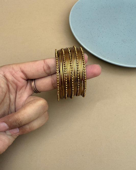 Usha Bangles Set Golden