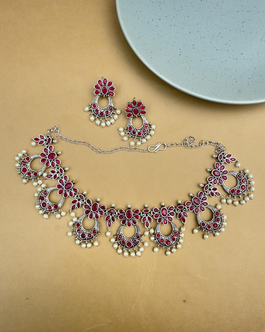 Linda Necklace Set Red
