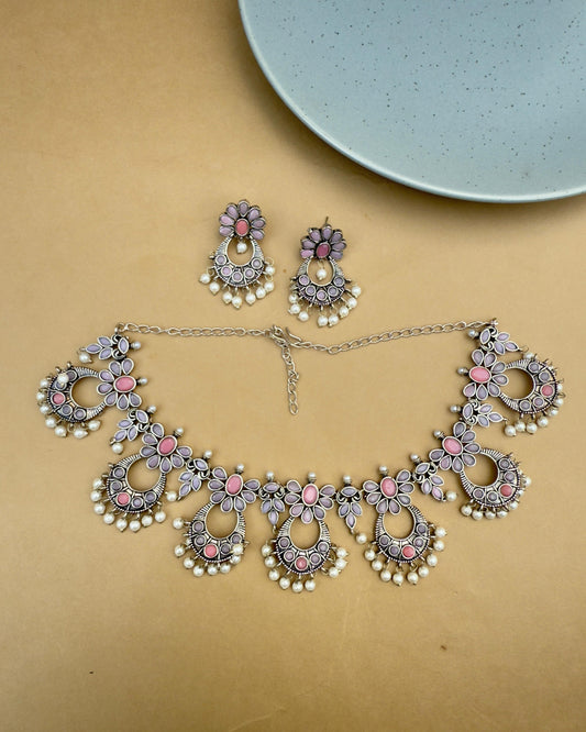 Linda Necklace Set Pink