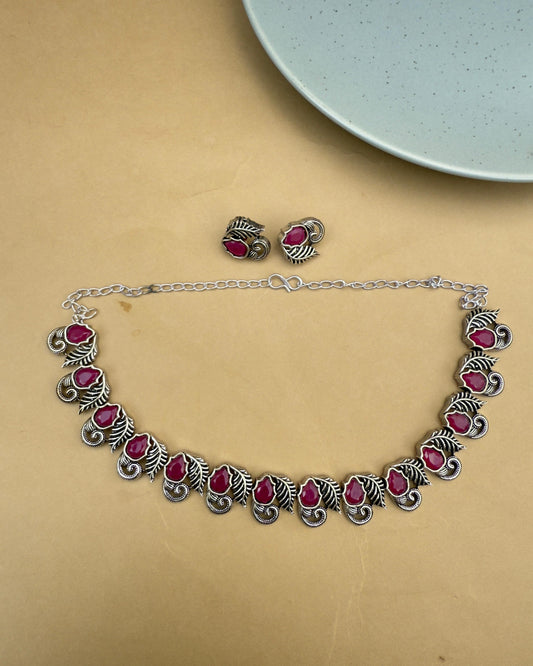 Lisette Necklace Set Red